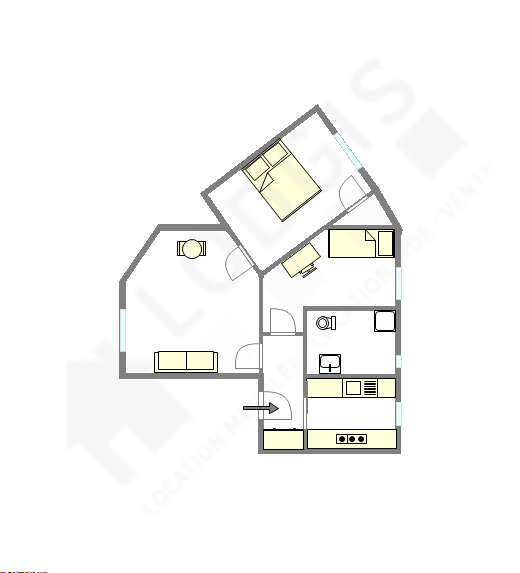 Appartamento Parigi 9° - Piantina interattiva
