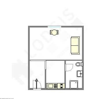 Appartement Paris 13° - Plan interactif