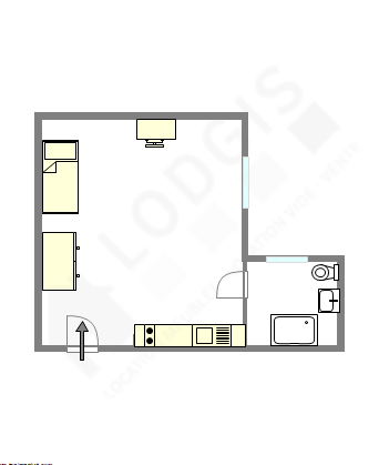 Квартира Париж 5° - Интерактивный план