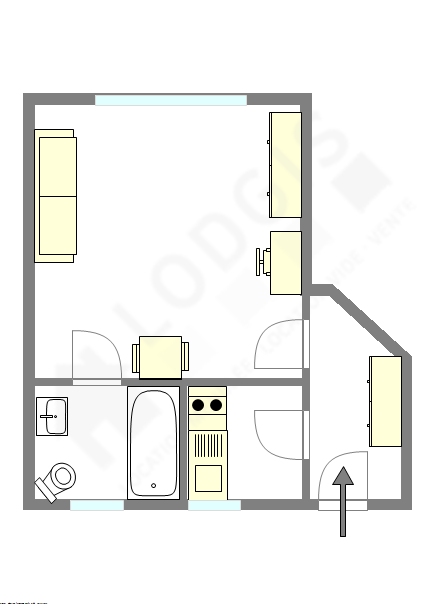 Квартира Париж 15° - Интерактивный план