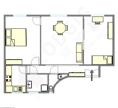 Appartement Paris 16° - Plan interactif