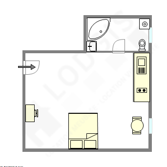 Квартира Париж 9° - Интерактивный план