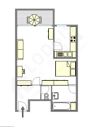 Appartement Paris 15° - Plan interactif