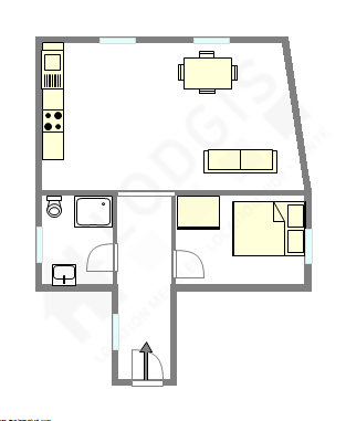 Квартира Париж 1° - Интерактивный план