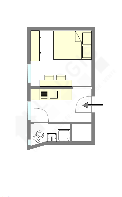 Appartement Paris 15° - Plan interactif