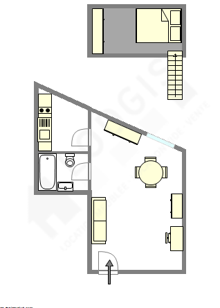 Appartement Paris 5° - Plan interactif