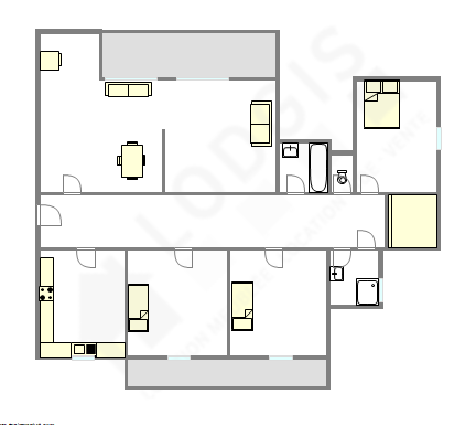 Wohnung Paris 19° - Interaktiven Plan