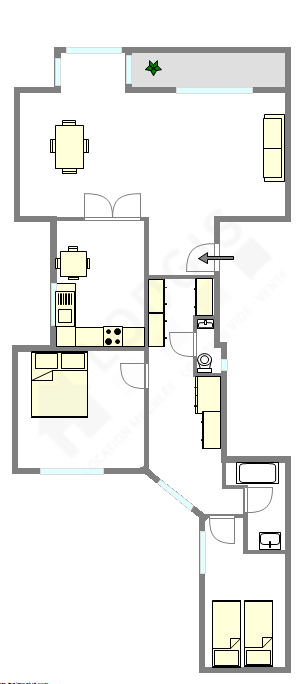 Apartment Paris 16° - Interactive plan