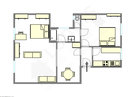Apartment Paris 4° - Interactive plan