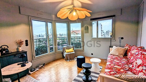 Very quiet living room furnished with 1 sofabed(s) of 140cm, tv, 1 armchair(s), 2 chair(s)