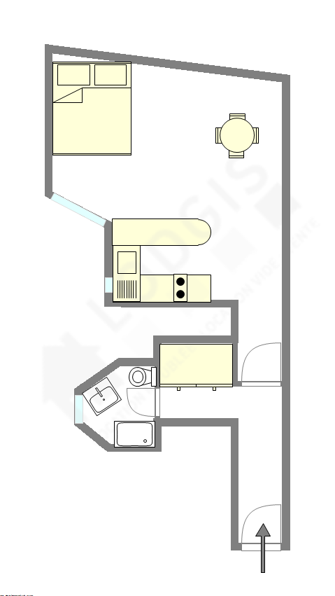 Квартира Париж 18° - Интерактивный план