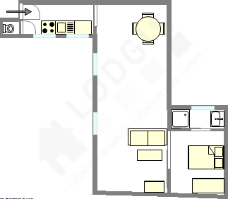 Appartement Paris 18° - Plan interactif
