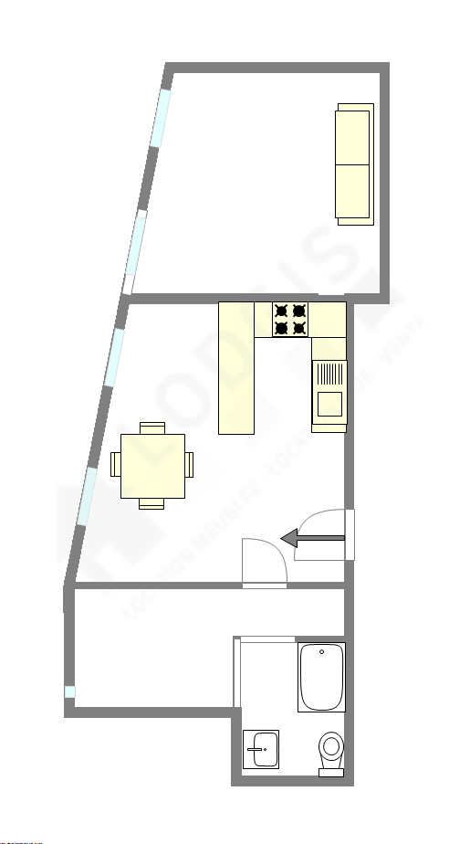Квартира Париж 11° - Интерактивный план