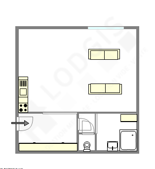 Квартира Париж 20° - Интерактивный план
