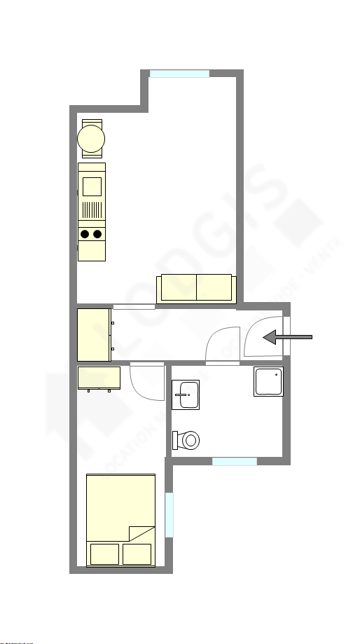 Apartamento Paris 14° - Plano interativo