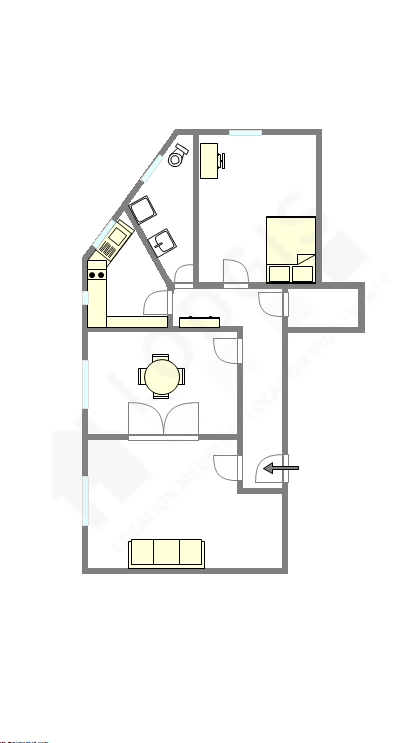 Квартира Париж 13° - Интерактивный план