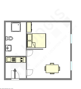 Квартира Париж 5° - Интерактивный план