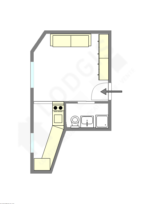Apartamento Paris 18° - Plano interativo