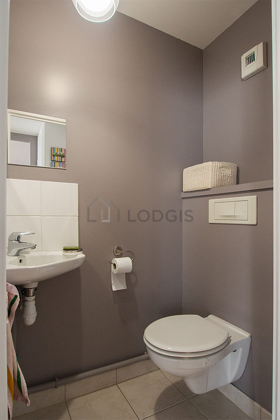 Toilets separated from the bathroom