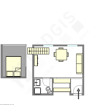 Квартира Париж 1° - Интерактивный план