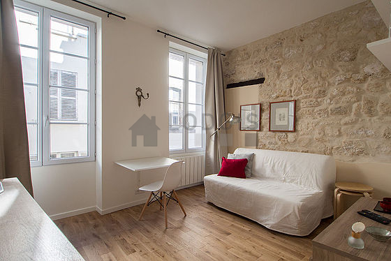 Living room with wooden floor
