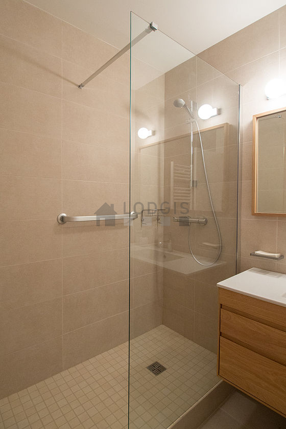 Bathroom equipped with cupboard