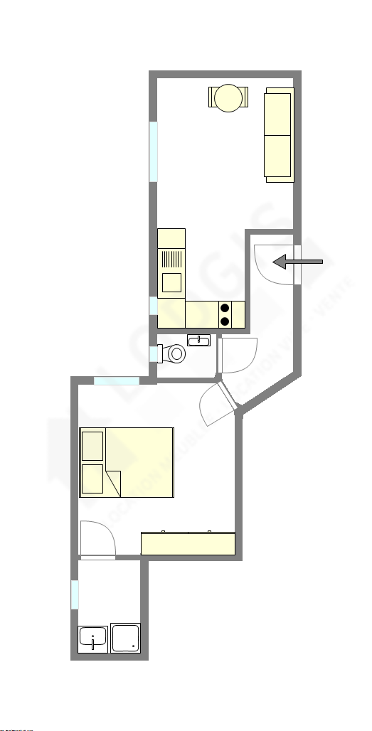 Appartamento Parigi 15° - Piantina interattiva