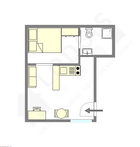 Appartement Paris 13° - Plan interactif