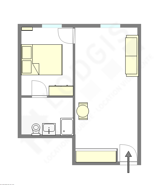 Appartement Paris 3° - Plan interactif