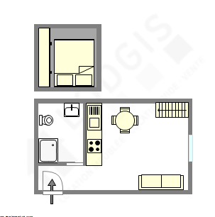 Квартира Париж 2° - Интерактивный план