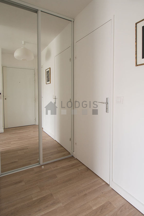 Beautiful entrance with wooden floor