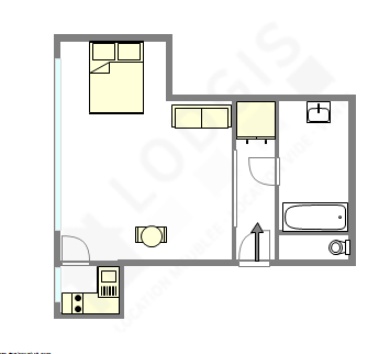 Apartment Paris 15° - Interactive plan