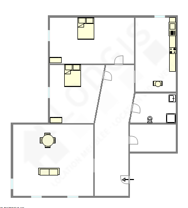Квартира Париж 10° - Интерактивный план