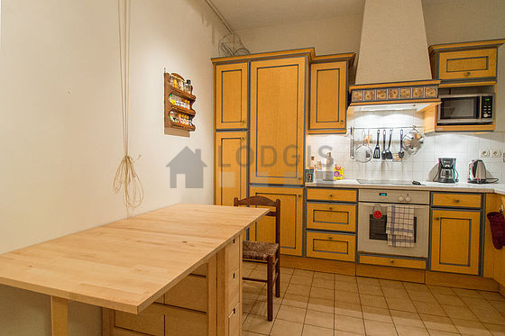 Beautiful kitchen with tile floor