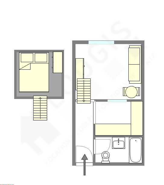 Appartement Paris 4° - Plan interactif
