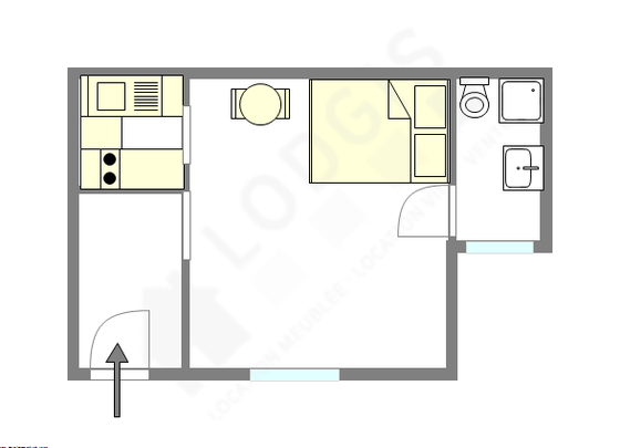 Appartement Paris 6° - Plan interactif