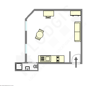 Apartamento Paris 13° - Plano interativo