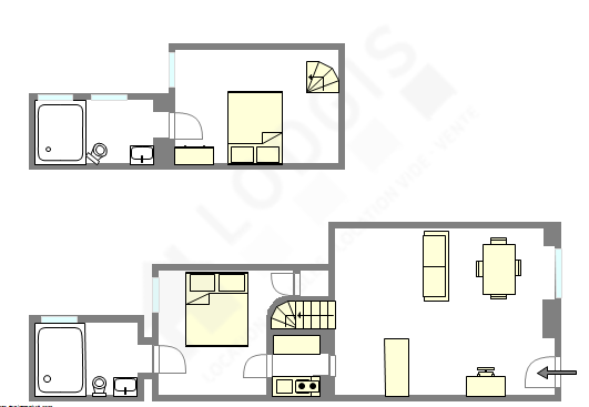 Appartamento Parigi 1° - Piantina interattiva
