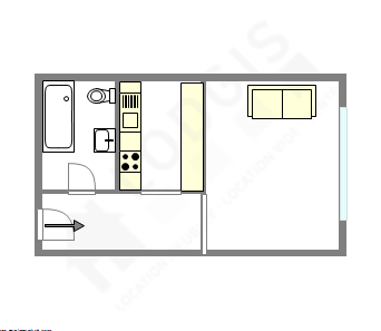 Appartement Paris 13° - Plan interactif