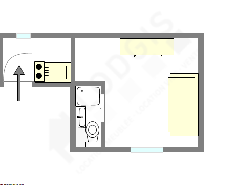 Appartement Paris 15° - Plan interactif