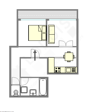 Appartement Paris 5° - Plan interactif