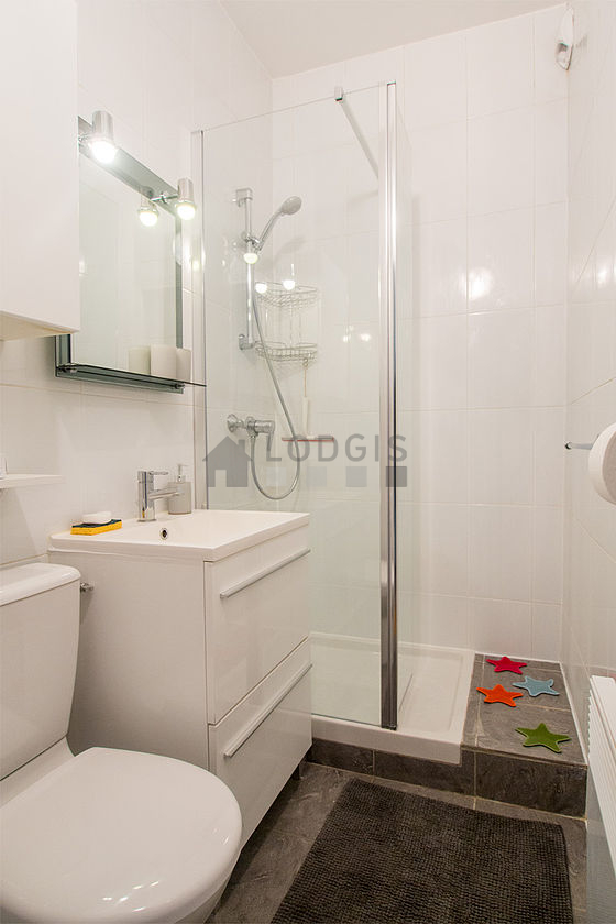 Bathroom with tile floor