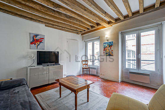 Beautiful, quiet sitting room of an apartmentin Paris