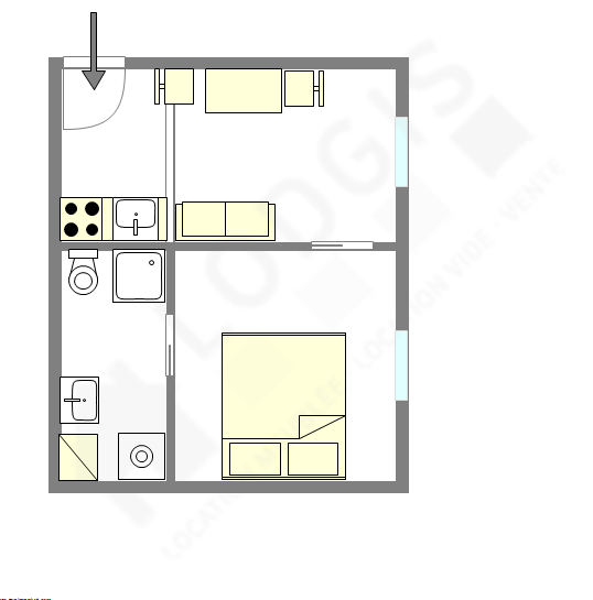 Appartement Paris 11° - Plan interactif