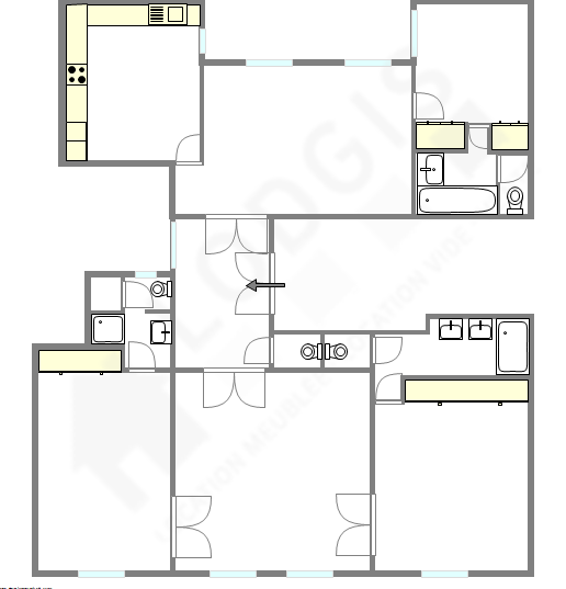 Квартира Париж 5° - Интерактивный план