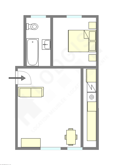 Квартира Париж 18° - Интерактивный план