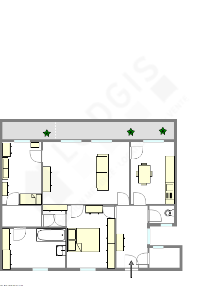 Appartement Paris 10° - Plan interactif