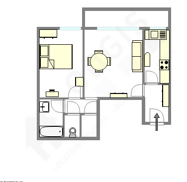 Appartamento Parigi 13° - Piantina interattiva