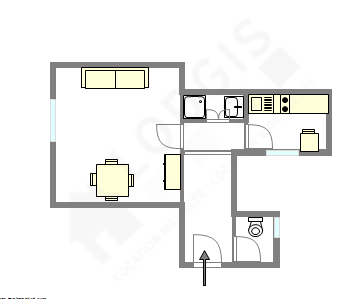 Квартира Париж 14° - Интерактивный план