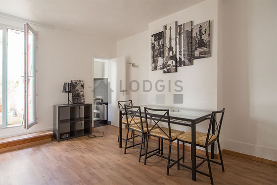Beautiful dining room with wooden floor for 4 person(s)